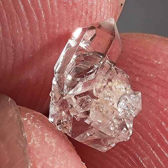 1.90ctw Herkimer Diamond Crystal Cluster Natural Mini Specimen AAAA QUALITY - Picture 6 of 8